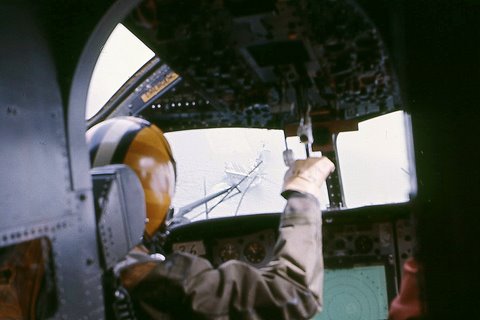 Lt. Lovell coming in for a landing
